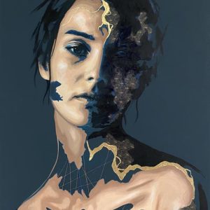 Cristina, portrait contemporain kintsugi, identité fragmentée et résilience