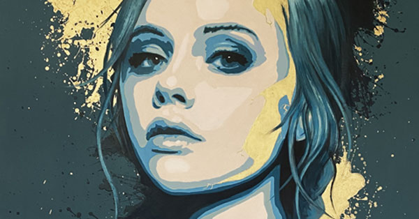 portraits contemporains kintsugi de femme par Nonoss, série all the cracks in my skin
